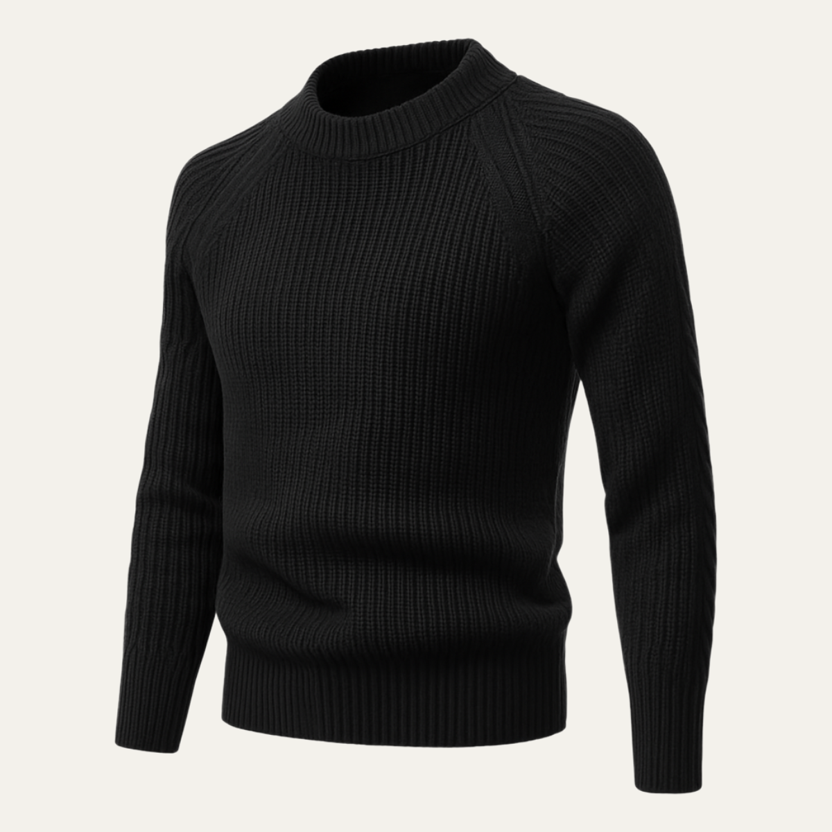 Jonas – Strukturierter Strickpullover mit Stehkragen für Herren