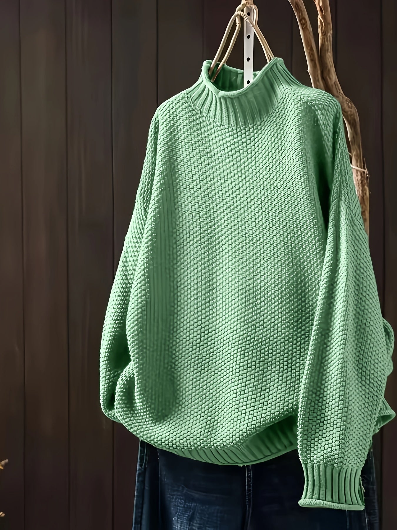 Sofia - Damen Strickpullover mit hohem Kragen