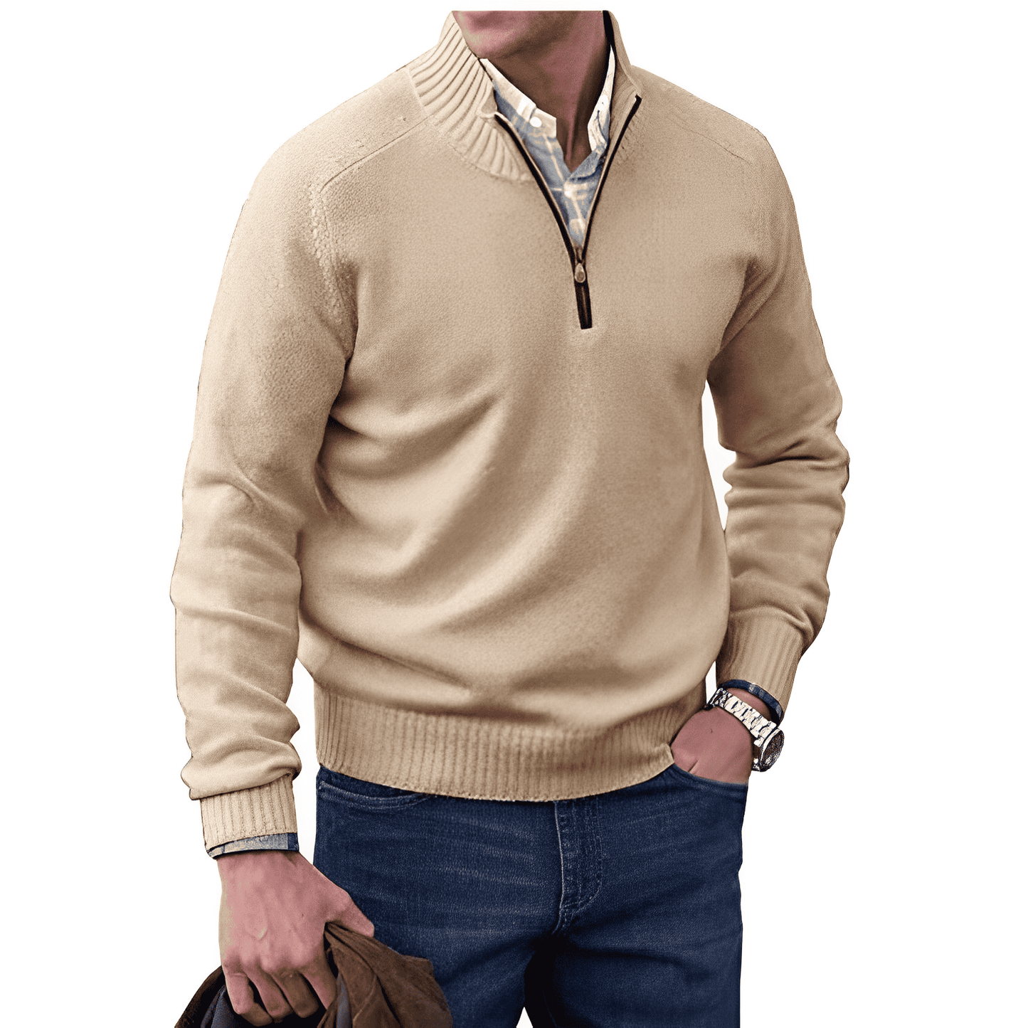 Liam – Winter Pullover Herren mit Reißverschluss