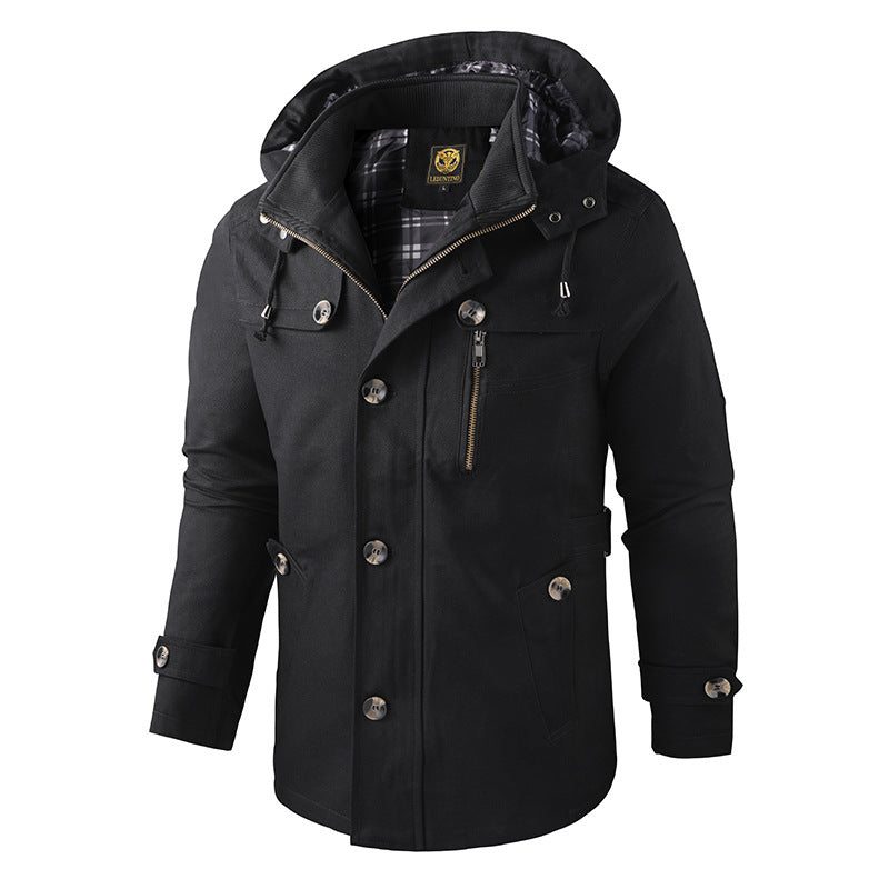 Martin - Herren Freizeitjacke mit Kapuze und Karofutter