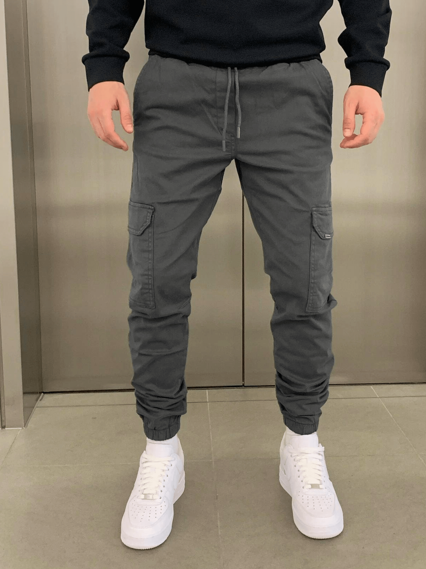 Leon – Cargo Jogpants Herren mit Elastischem Bund und Taschen
