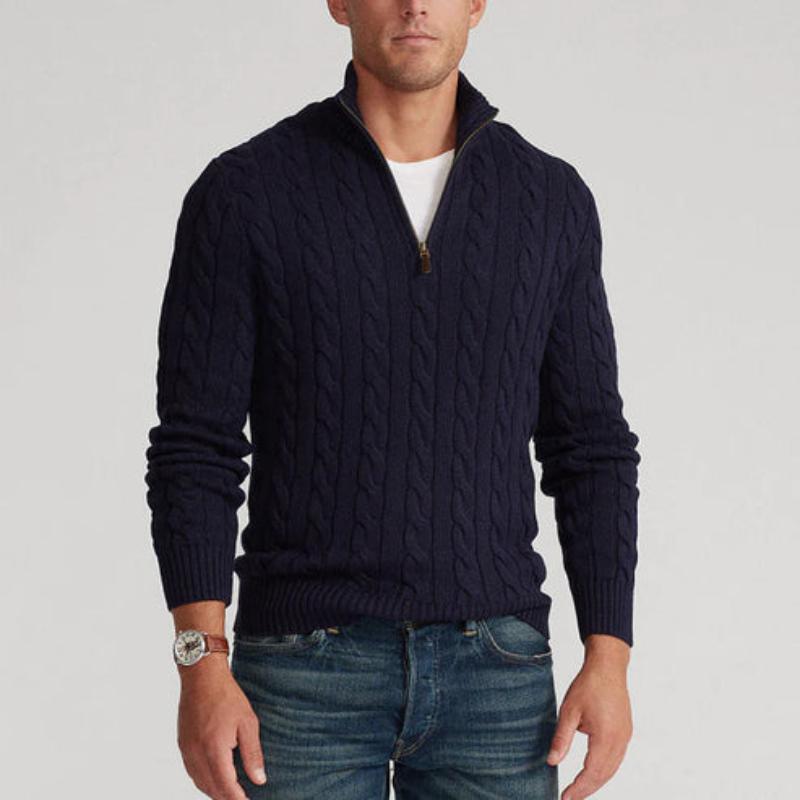 Adrian – Old Money Half Zip Sweater Herren