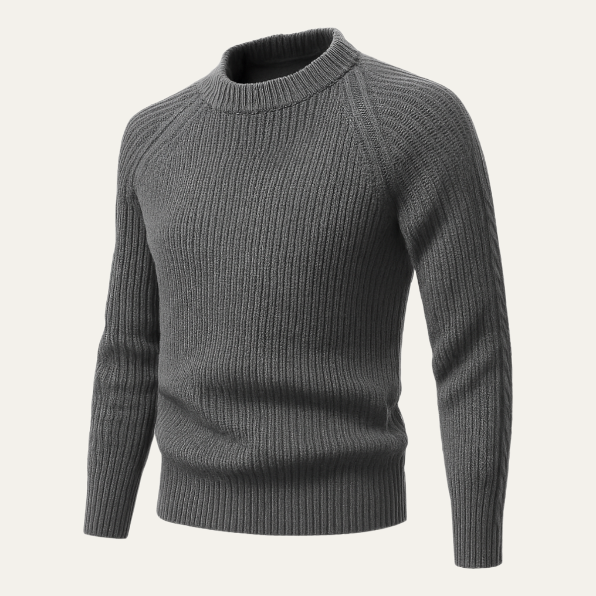 Jonas – Strukturierter Strickpullover mit Stehkragen für Herren