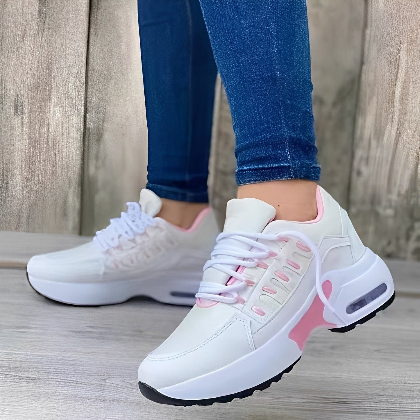 Valeria - Damen Sneaker mit dicker Sohle und atmungsaktivem Obermateria