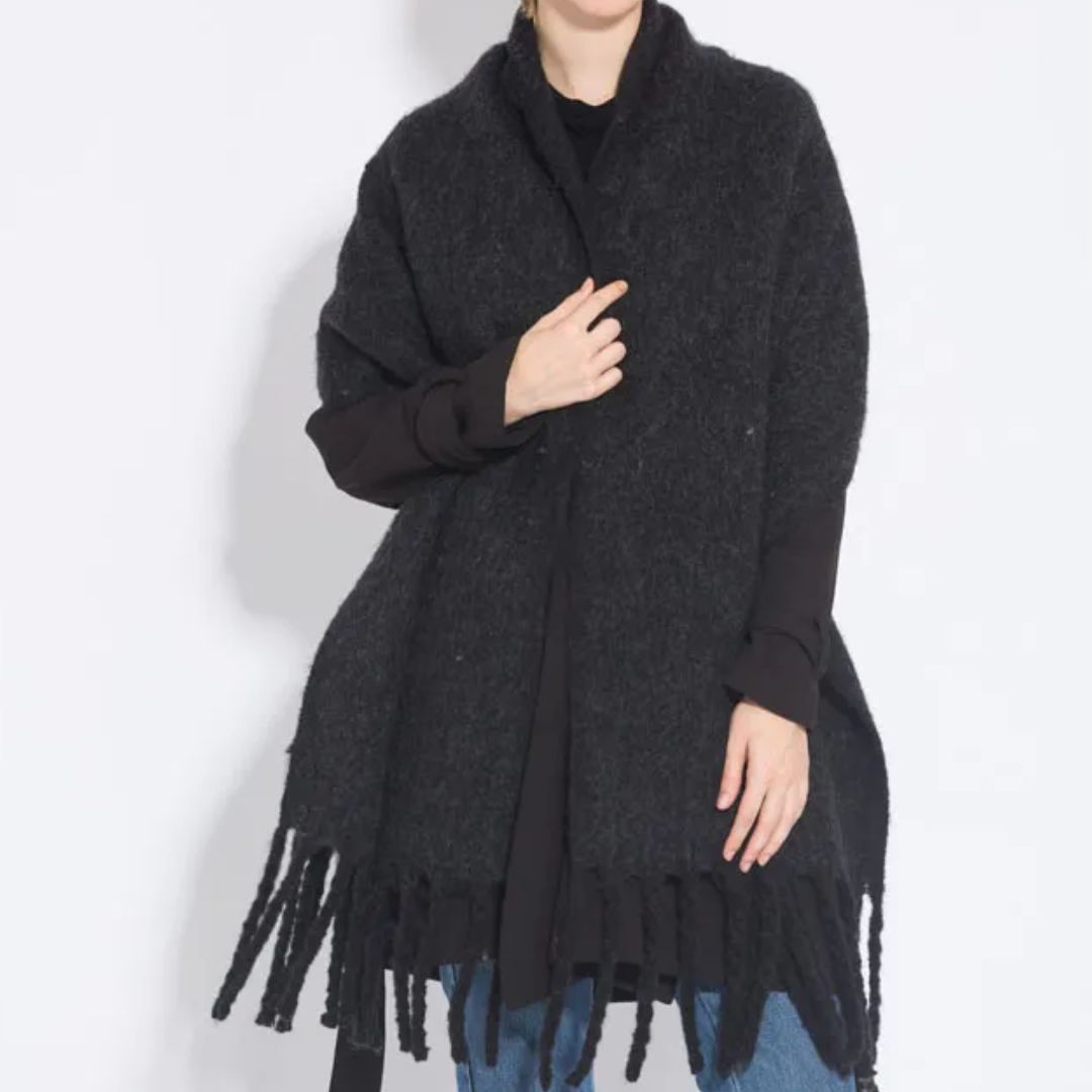 Elena – Oversize-Winterschal mit Fransen für Damen