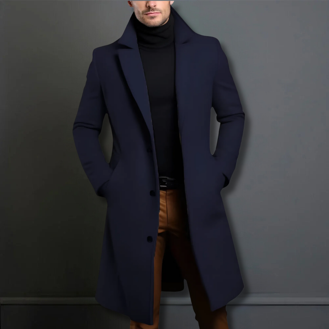 Leon – Herren Mantel mit elegantem Schnitt und Reverskragen