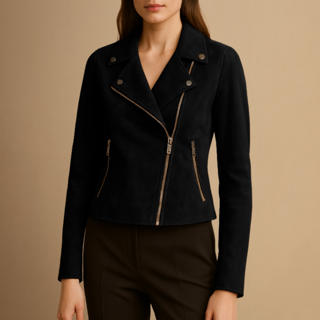 Lina – Zeitlose Veloursleder Jacke für Damen