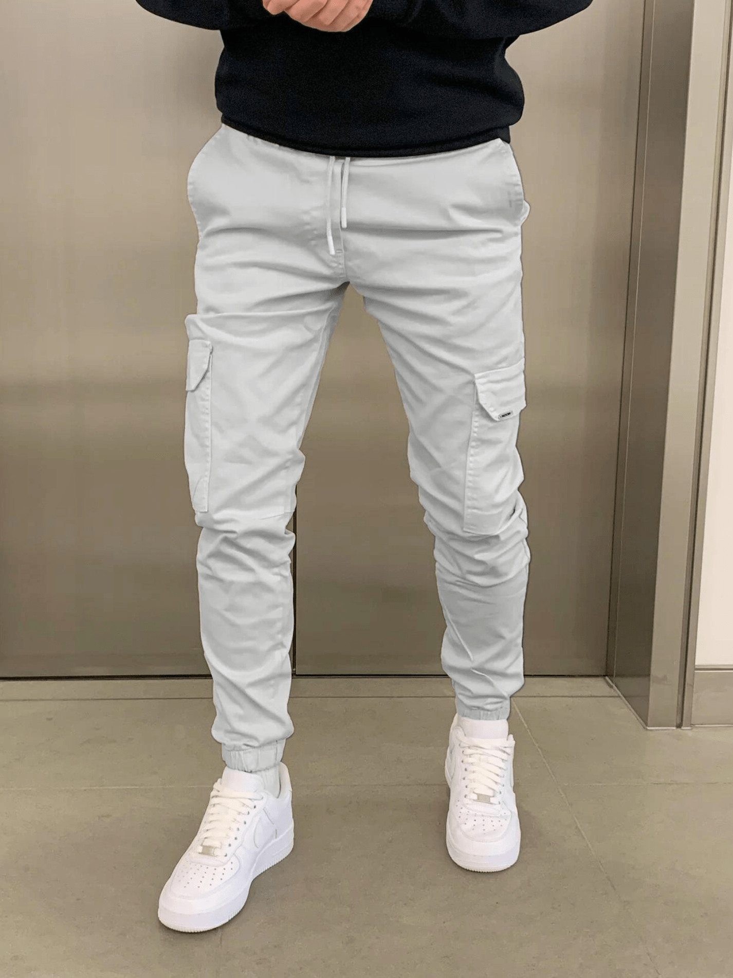 Leon – Cargo Jogpants Herren mit Elastischem Bund und Taschen