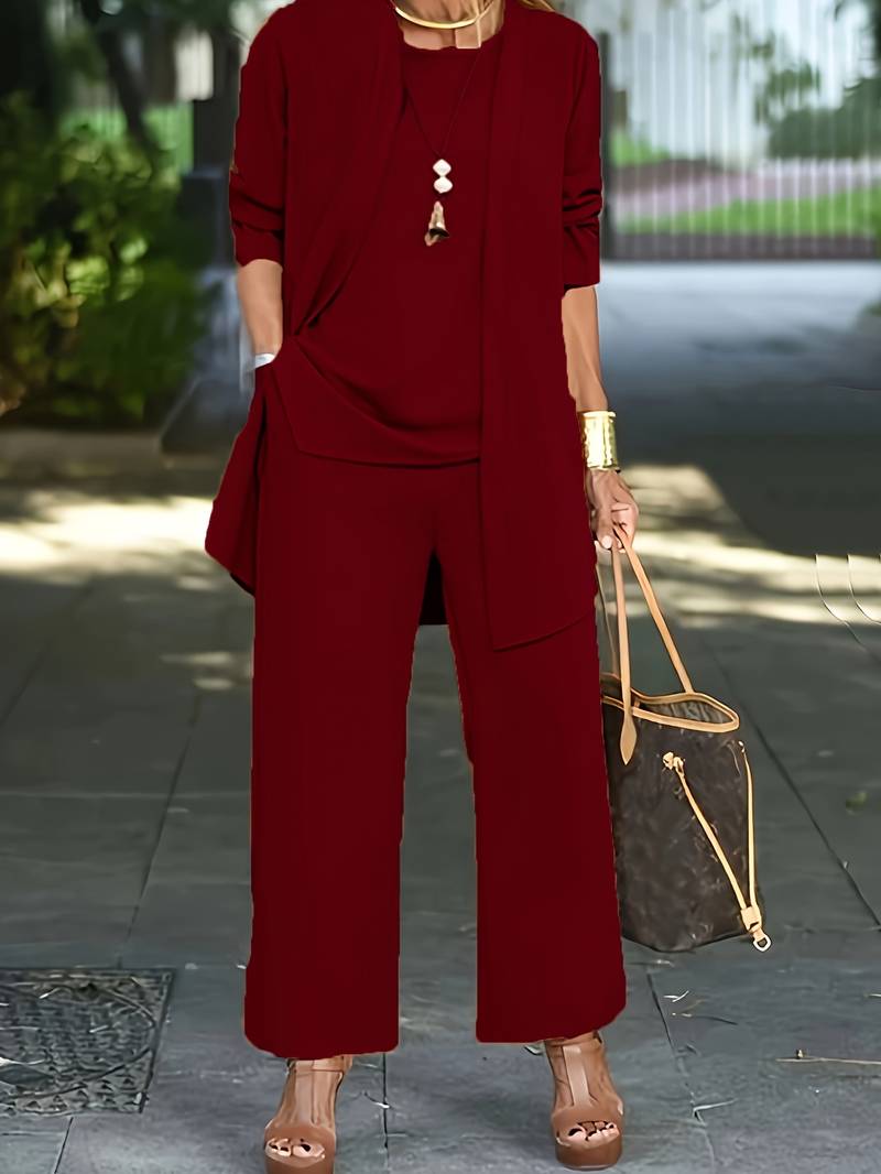 Clara - Damen Zweiteiler elegant mit weiter Hose