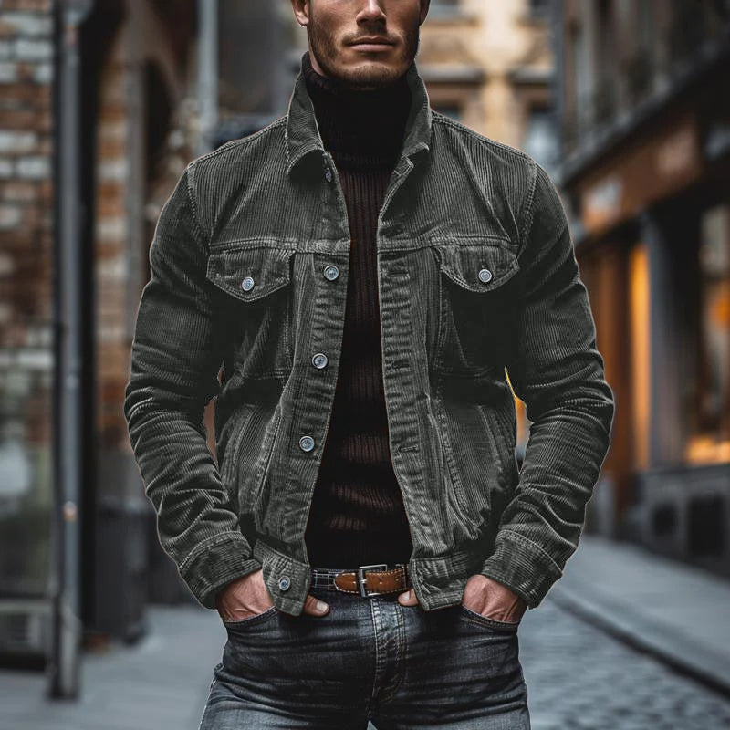 Daniel - Herren Cordjacke Übergangsjacke Freizeit