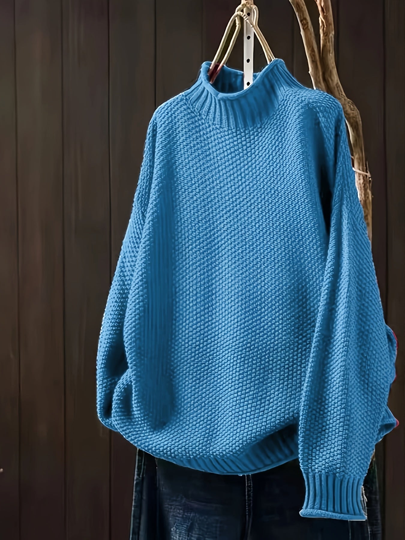 Sofia - Damen Strickpullover mit hohem Kragen