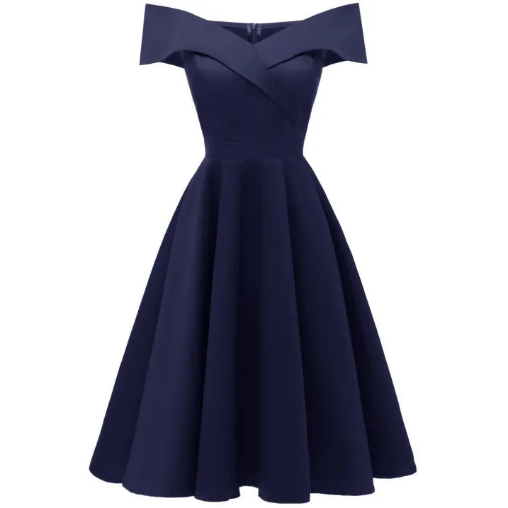 Clara - Damen Cocktailkleid mit schulterfreiem Schnitt