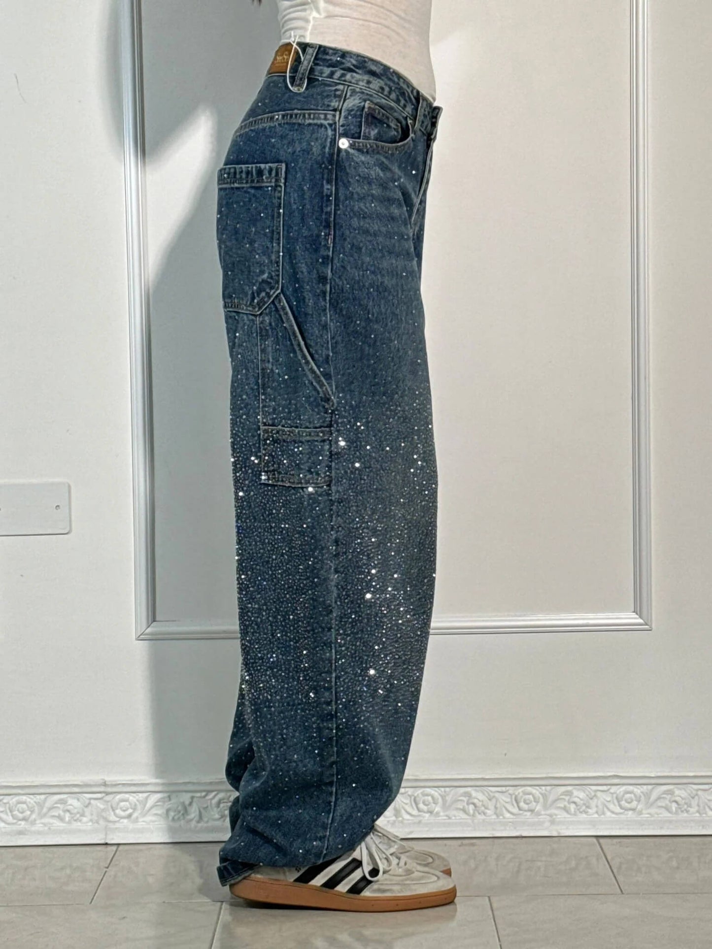 Nina – Glitzernde Baggy-Jeans Damen