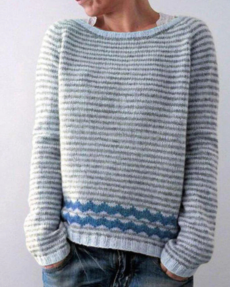 Silva – Damen Strickpullover mit Waldmotiv