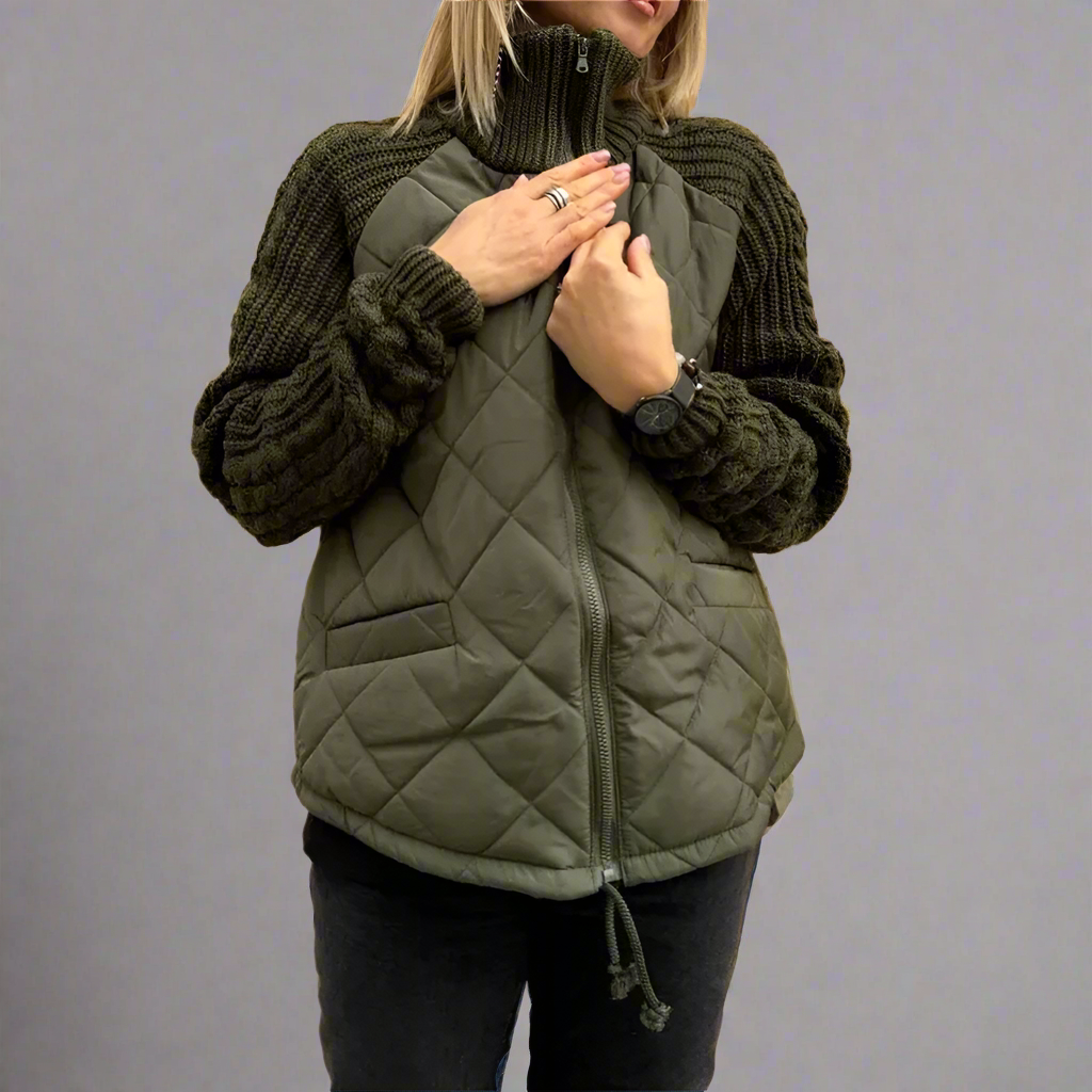 Orianna – Steppjacke mit Strickärmeln