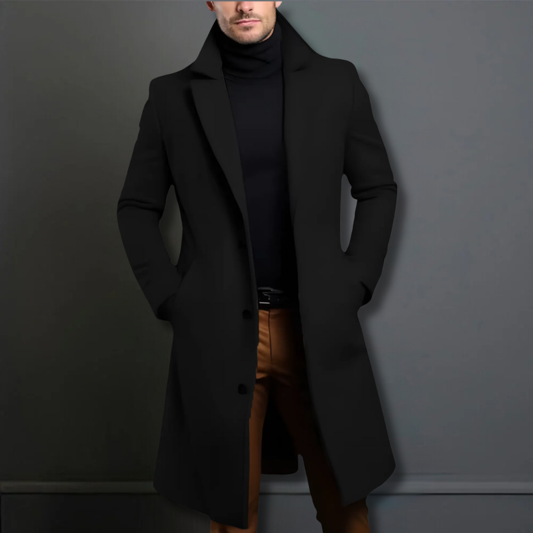 Leon – Herren Mantel mit elegantem Schnitt und Reverskragen