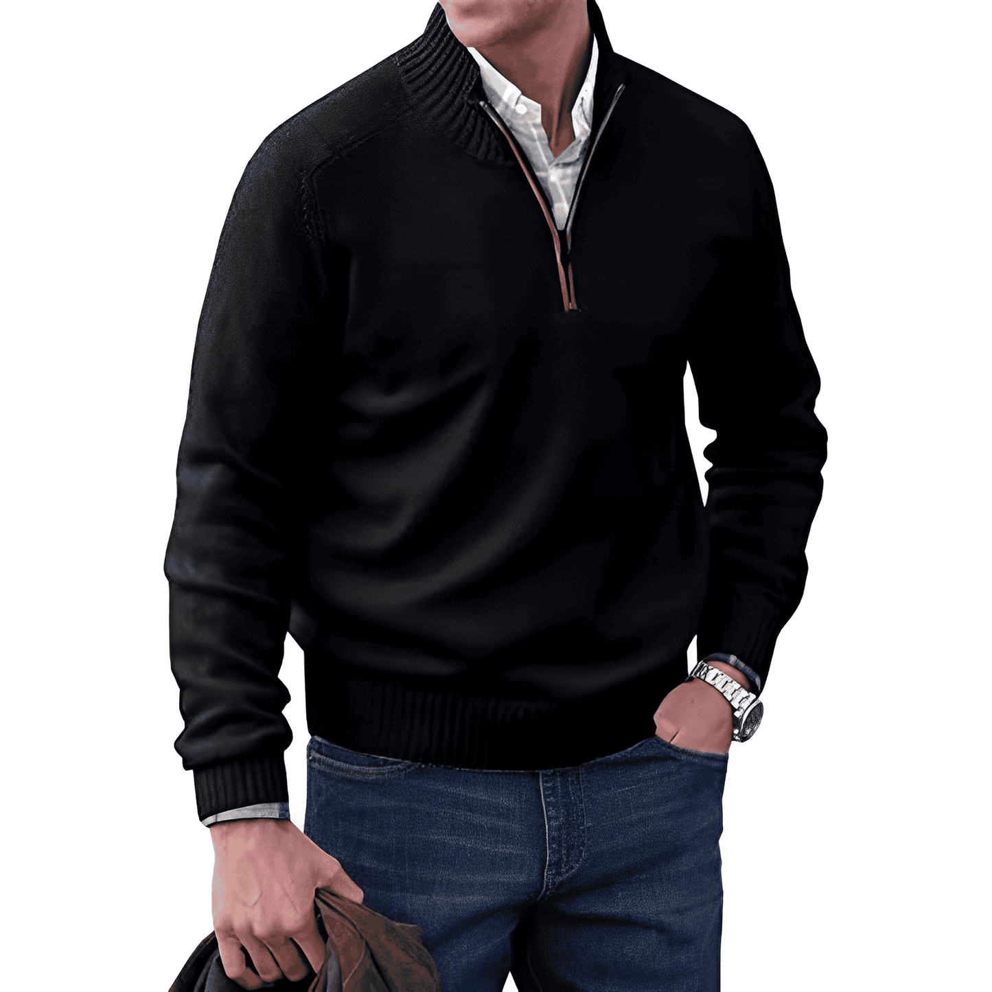 Liam – Winter Pullover Herren mit Reißverschluss