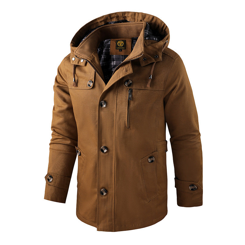 Martin - Herren Freizeitjacke mit Kapuze und Karofutter