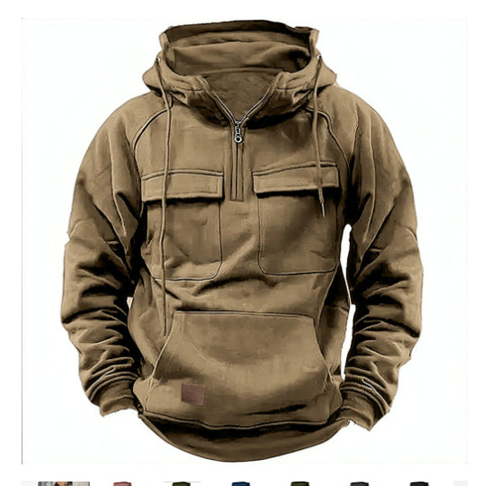 Leon - Herren Hoodie mit Brusttaschen und Kapuze