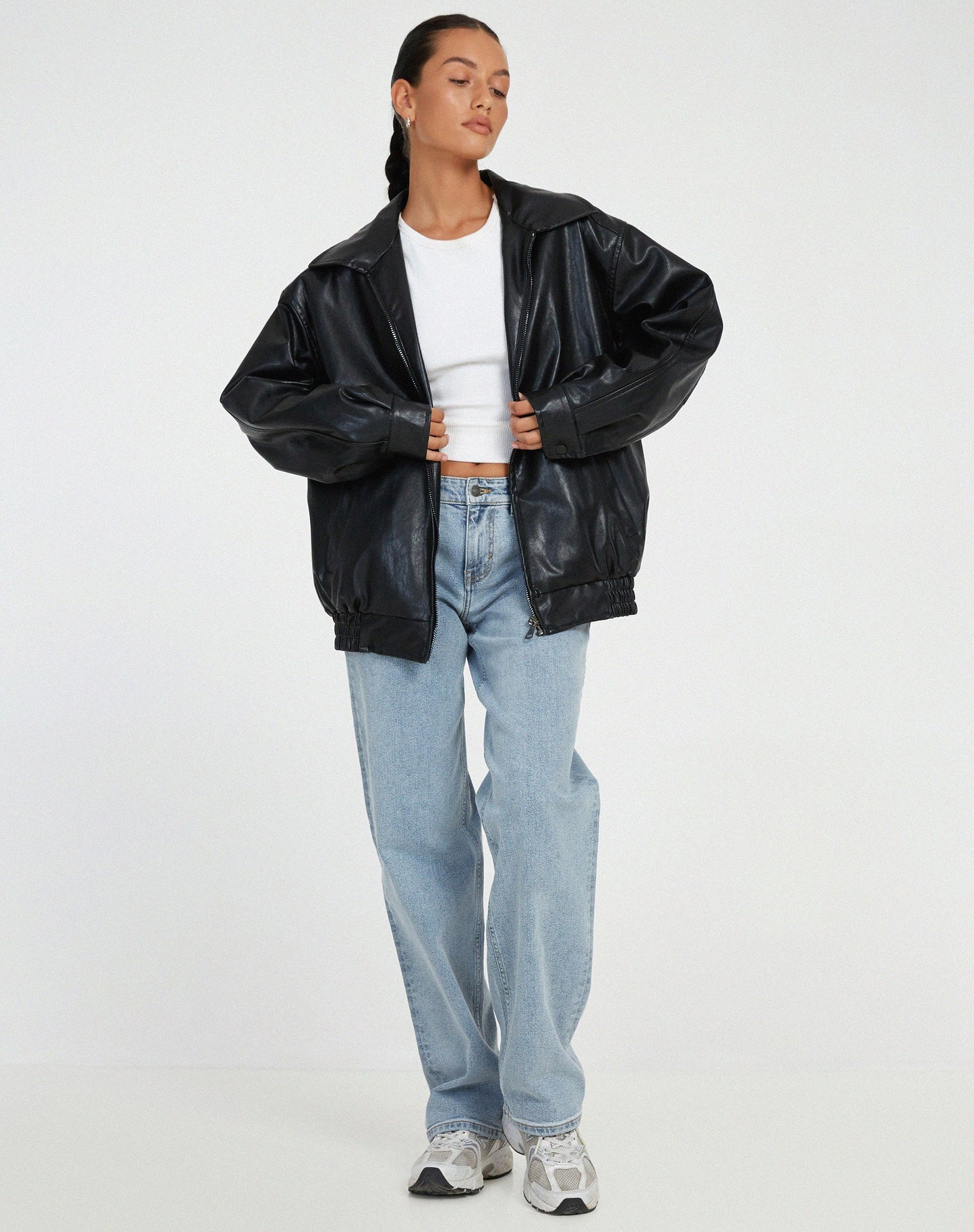 Siena – Oversize Kunstlederjacke Damen