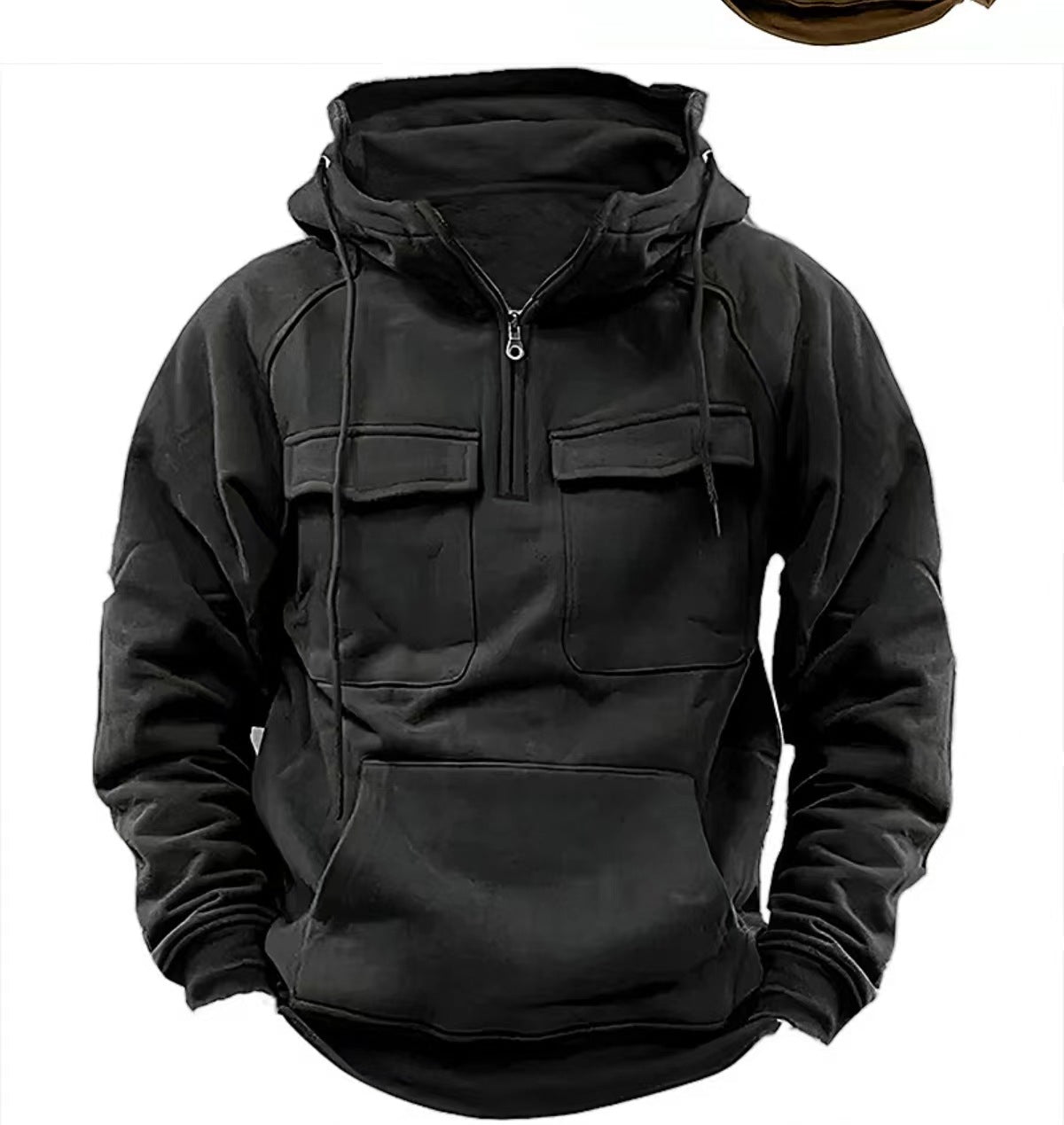 Leon - Herren Hoodie mit Brusttaschen und Kapuze