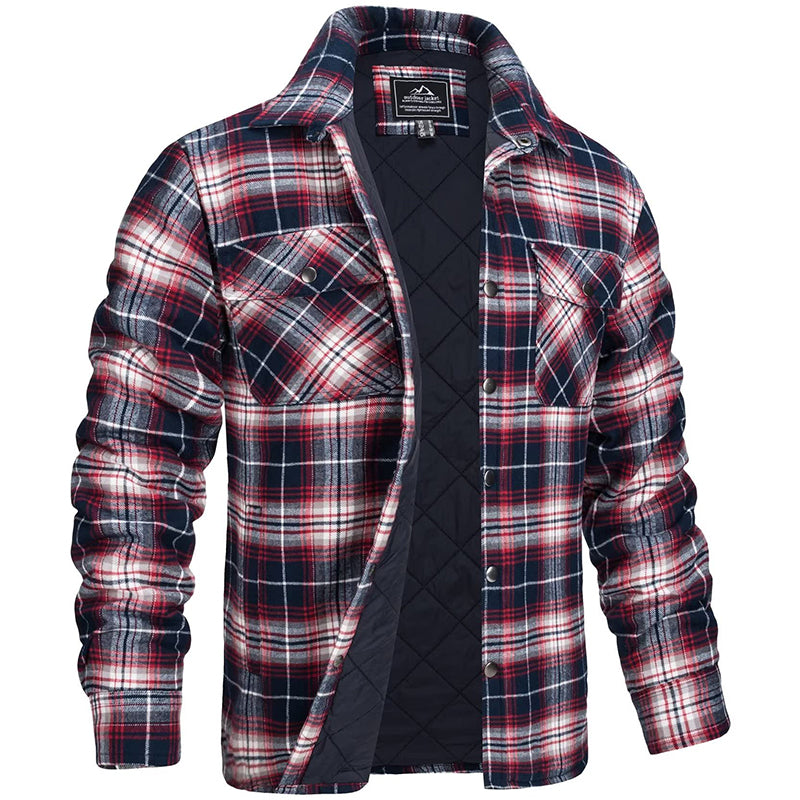 Finn - Herren Flanellhemd mit Fleece-Futter und Karomuster