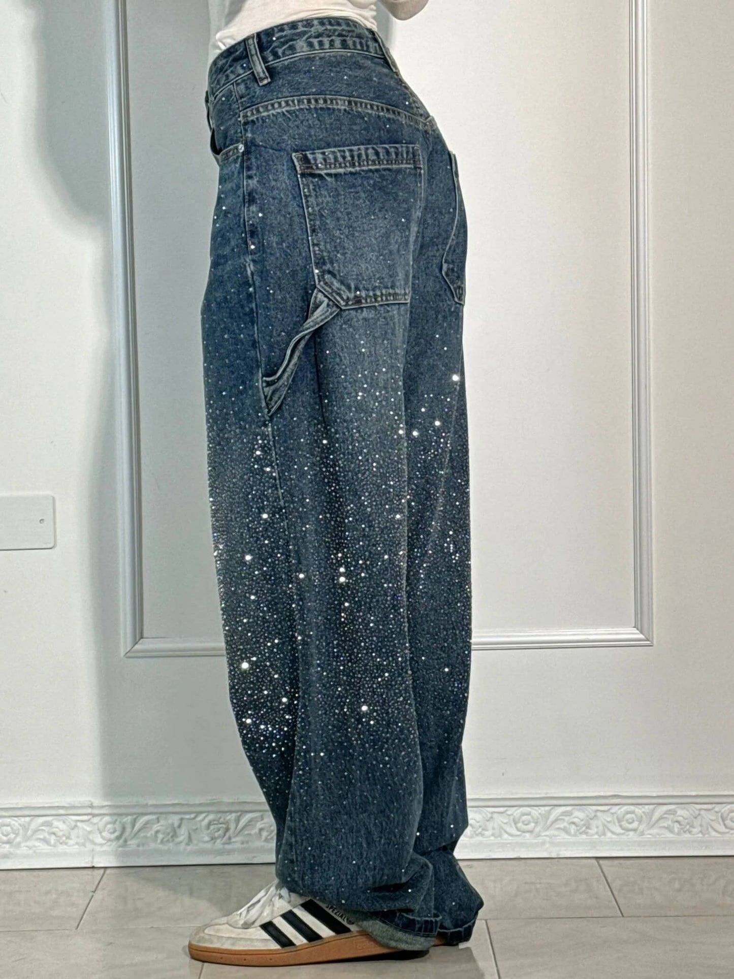 Nina – Glitzernde Baggy-Jeans Damen