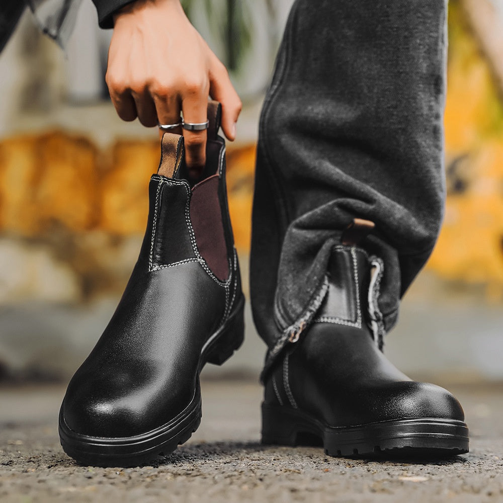 Adrian - Herren Chelsea-Boots aus Leder mit Gummisohle