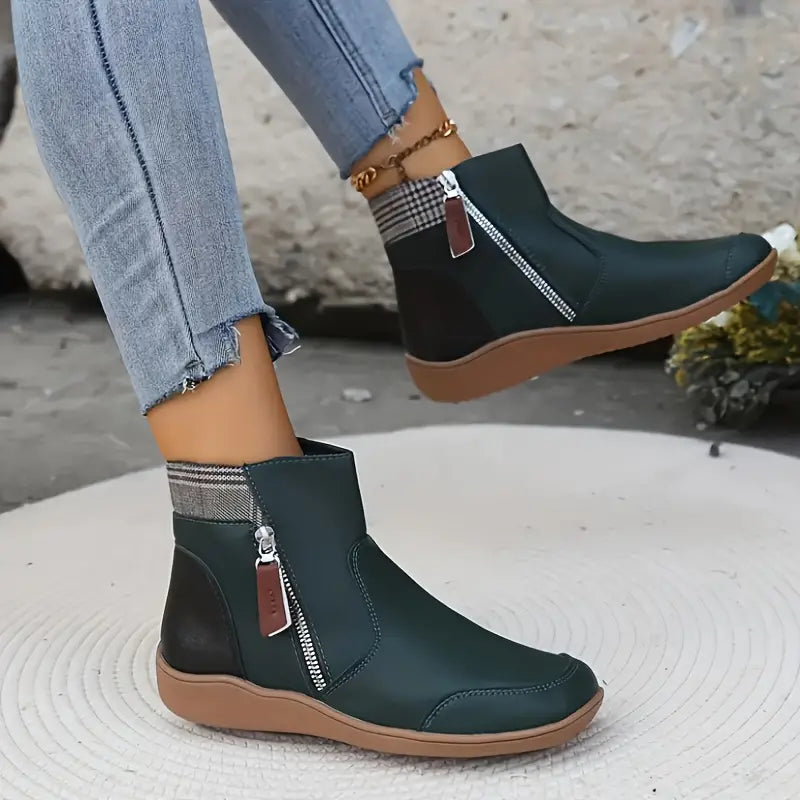 Sophie - Damen Stiefelette mit seitlichem Reißverschluss
