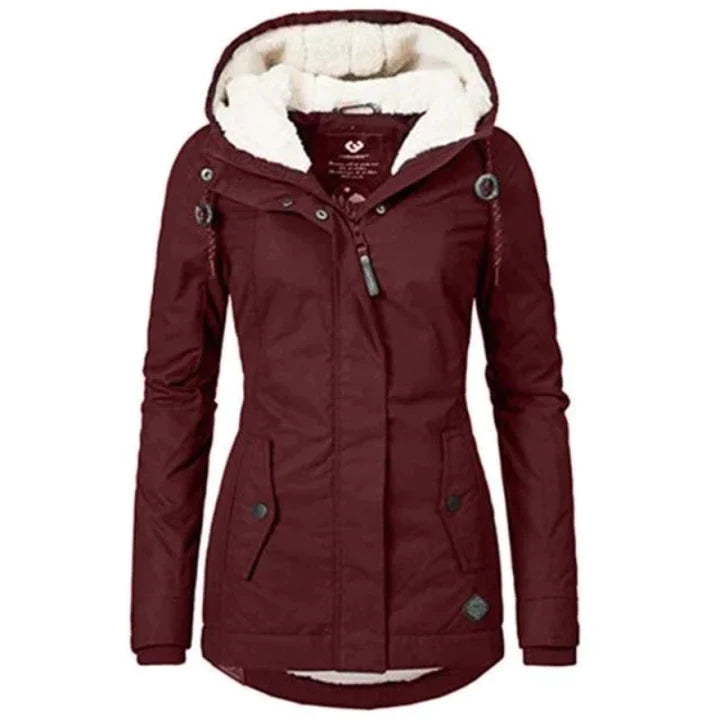 Laura - Damen Winterjacke mit Kapuze