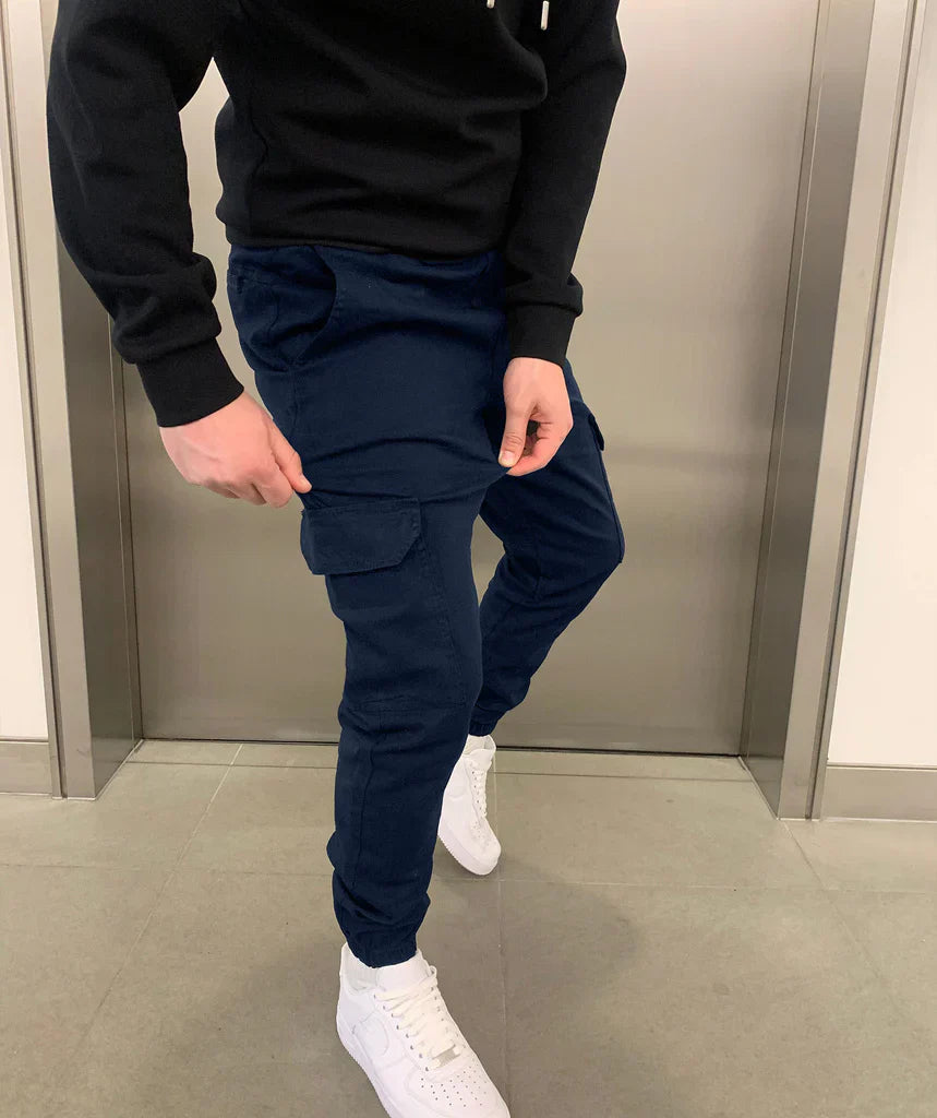 Leon – Cargo Jogpants Herren mit Elastischem Bund und Taschen