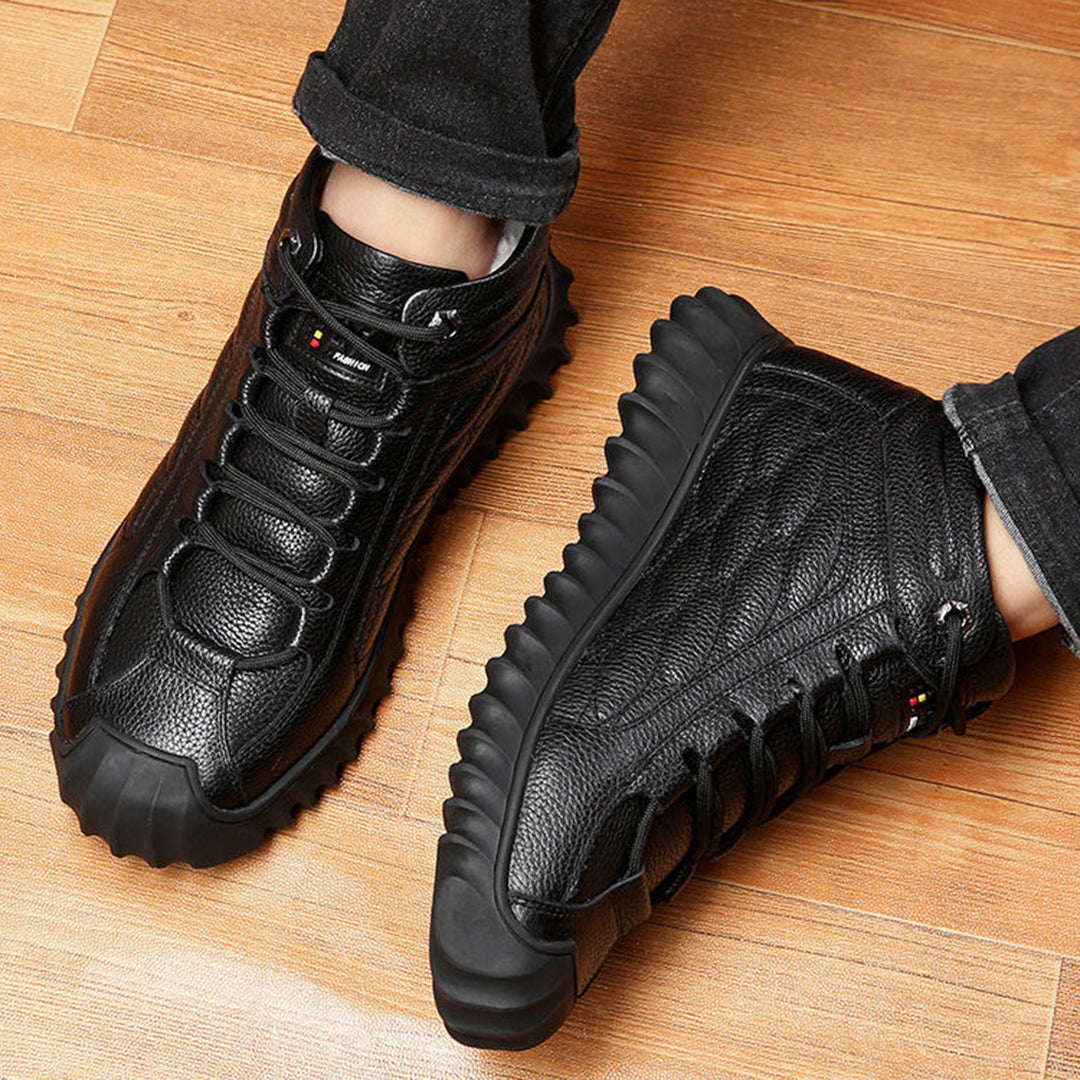 Lukas - Herren Winterschuhe aus Leder mit Fellfutter