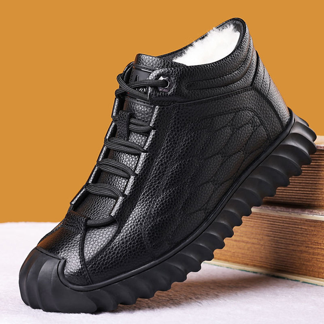 Lukas - Herren Winterschuhe aus Leder mit Fellfutter