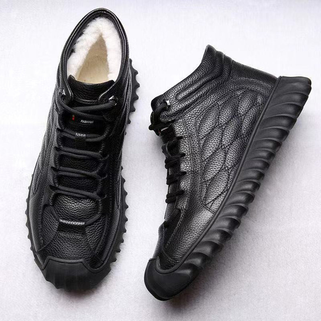 Lukas - Herren Winterschuhe aus Leder mit Fellfutter