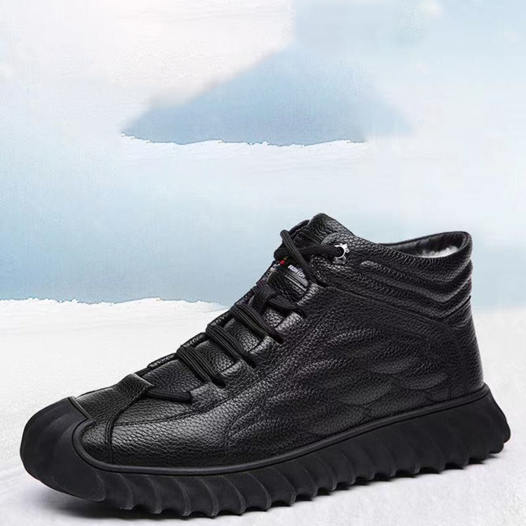 Lukas - Herren Winterschuhe aus Leder mit Fellfutter