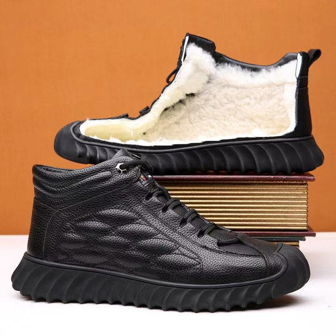 Lukas - Herren Winterschuhe aus Leder mit Fellfutter