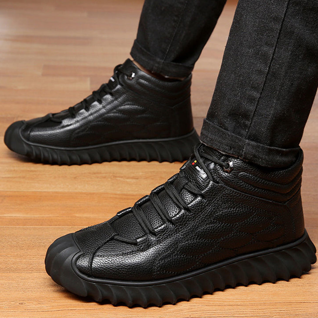 Lukas - Herren Winterschuhe aus Leder mit Fellfutter