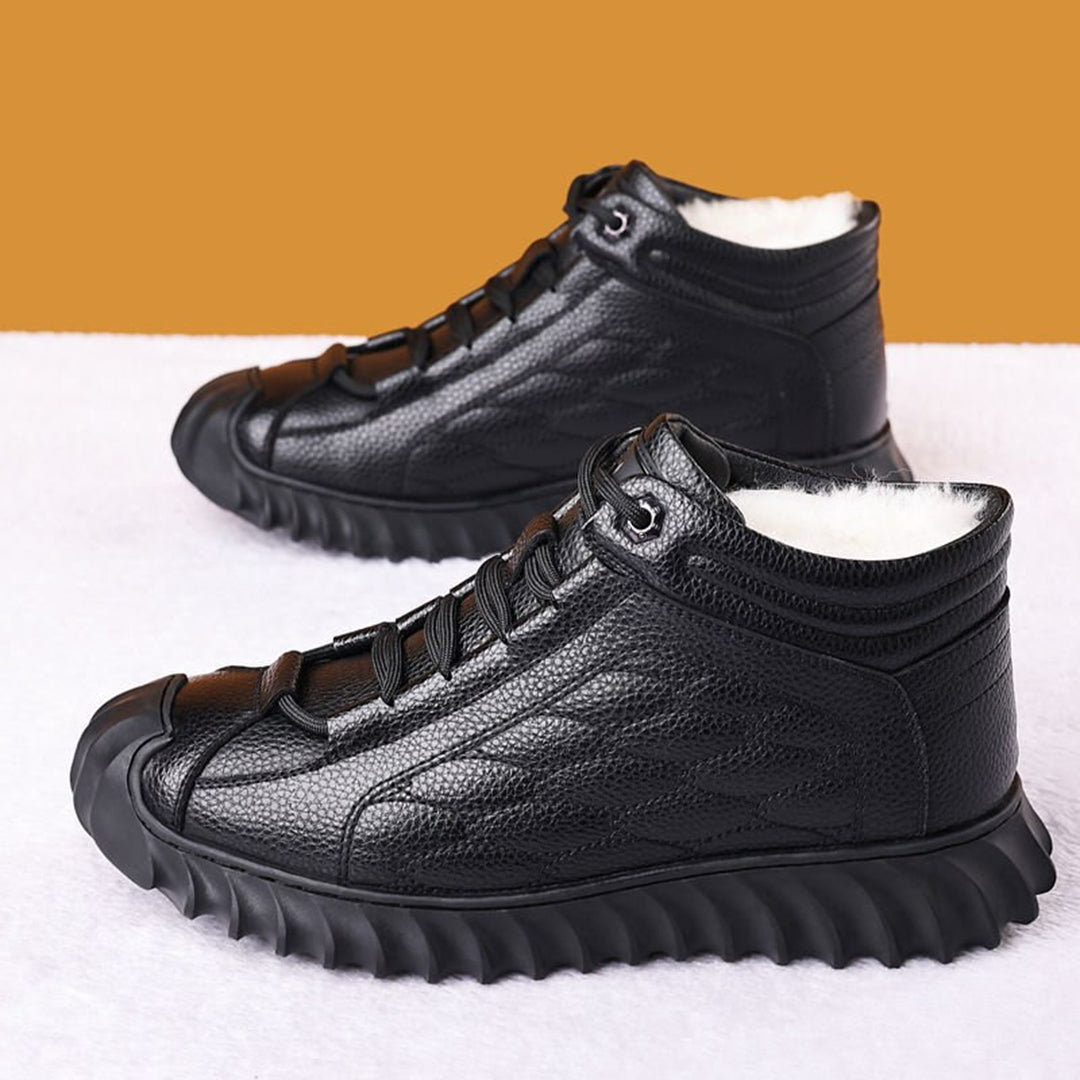 Lukas - Herren Winterschuhe aus Leder mit Fellfutter