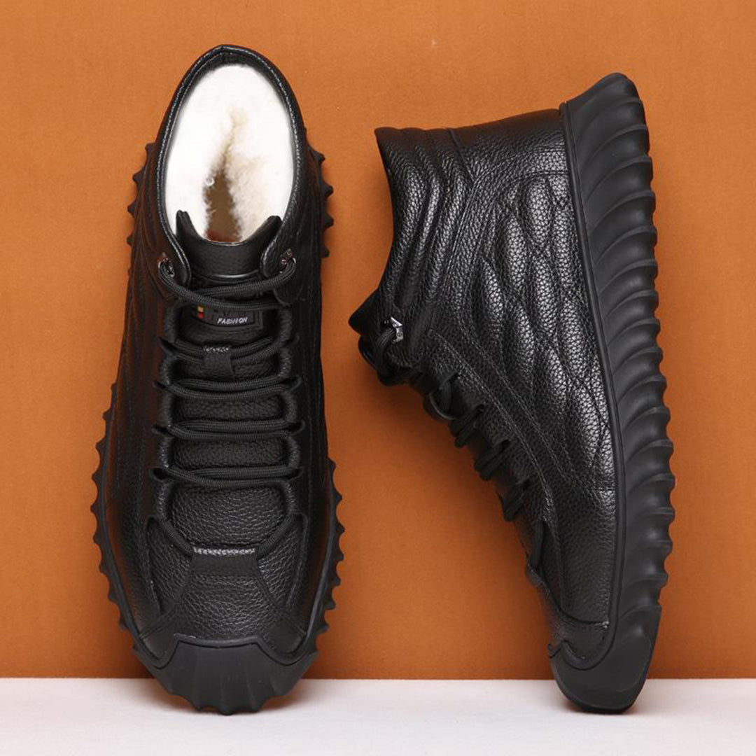 Lukas - Herren Winterschuhe aus Leder mit Fellfutter