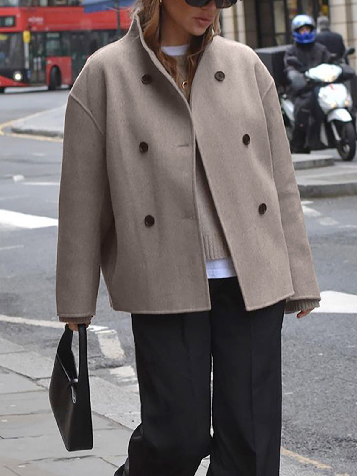 Marlene - Damen Wolljacke mit Knopfleiste