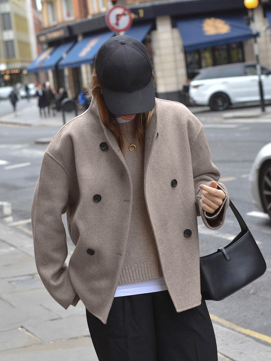 Marlene - Damen Wolljacke mit Knopfleiste