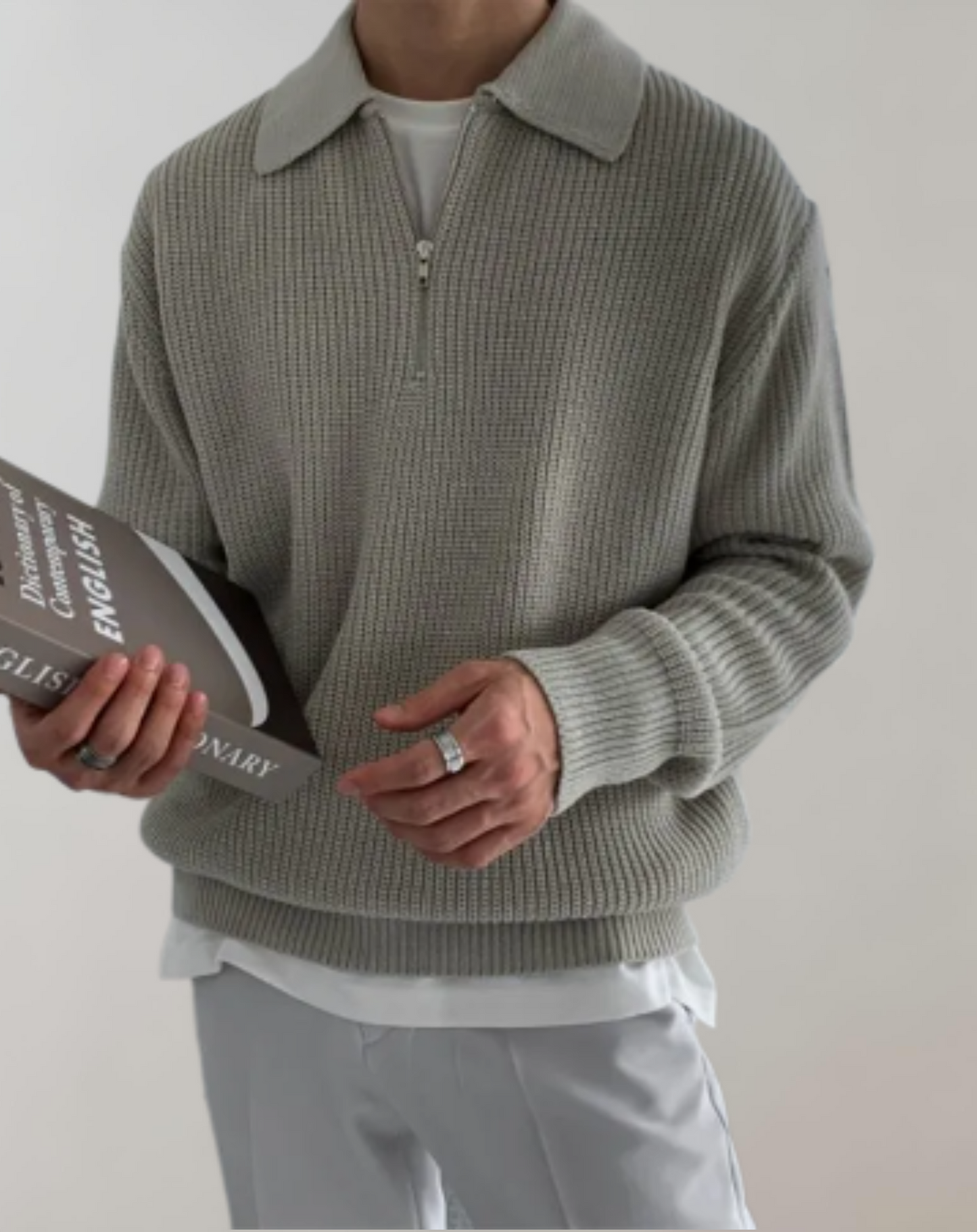 Finn – Strickpullover mit Reißverschluss Herren