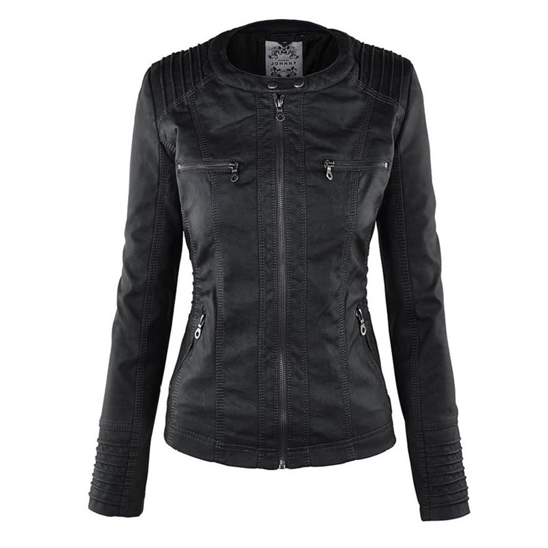 Elena – Kunstlederjacke mit Kapuze Damen