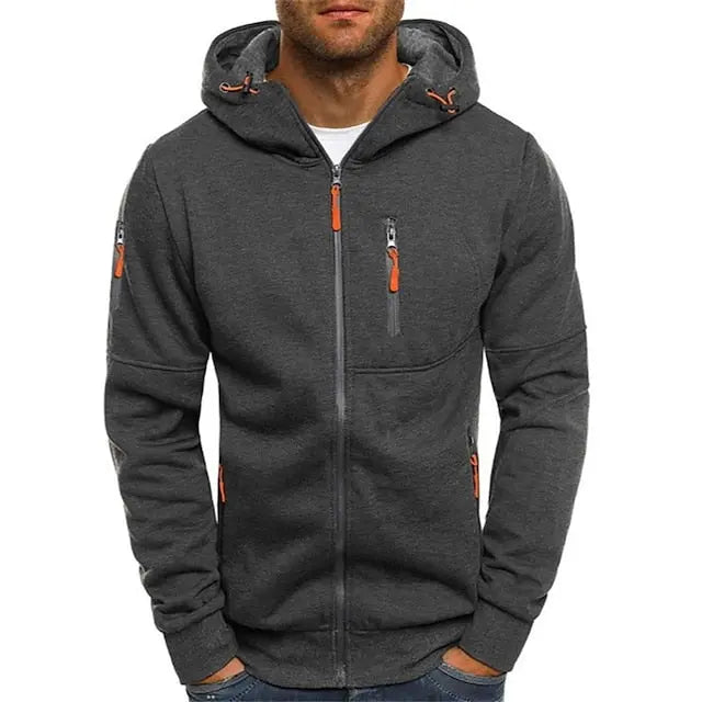 Luca – Sportliche Kapuzenjacke Herren mit Reißverschluss