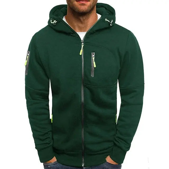 Luca – Sportliche Kapuzenjacke Herren mit Reißverschluss