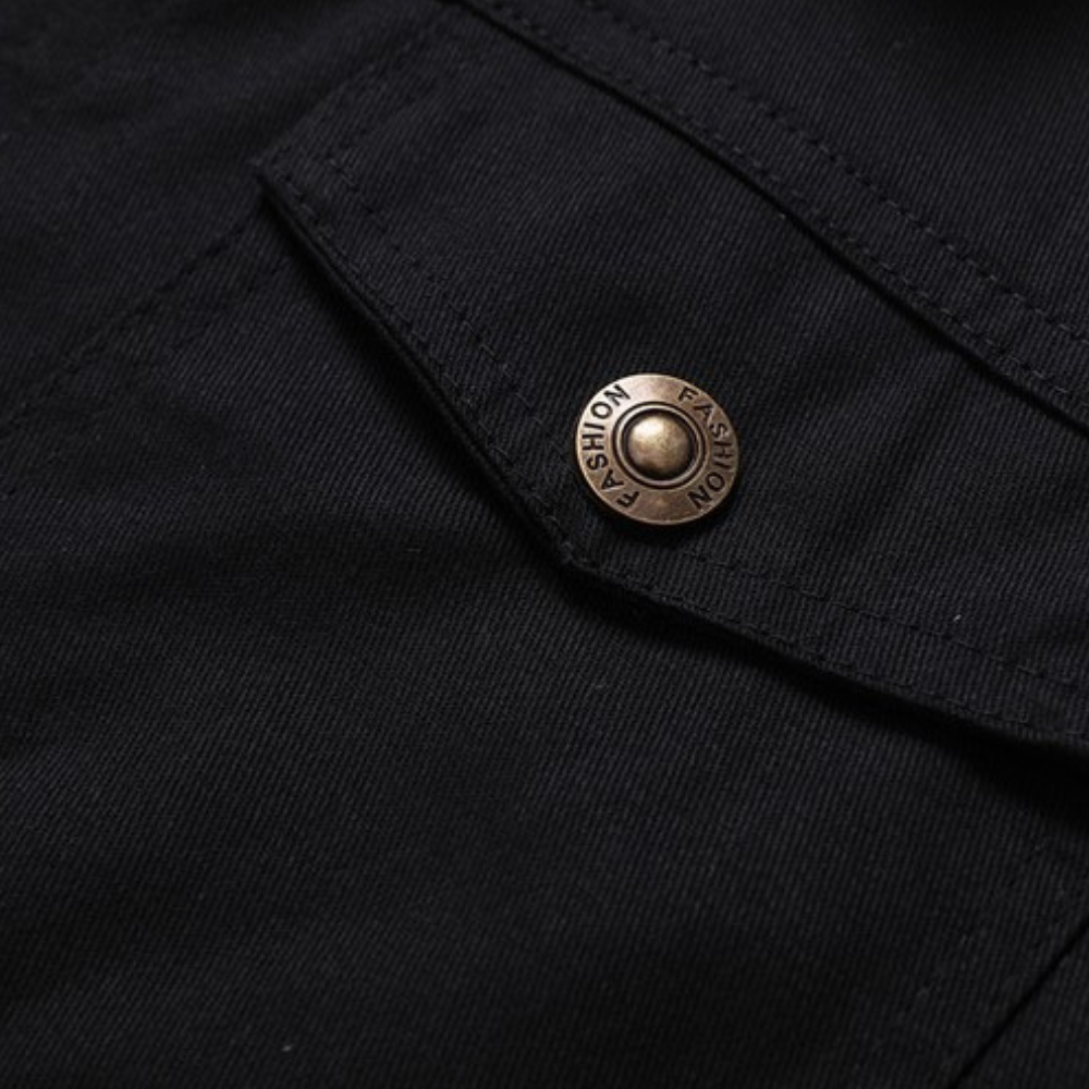 Elias - Herren Winterjacke gefüttert mit Fellkragen