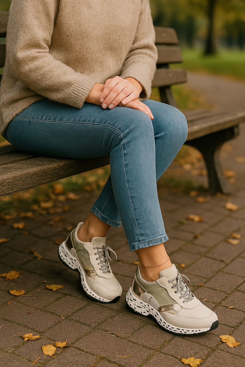Maya - Damen Sneaker mit Plateau und Printsohle