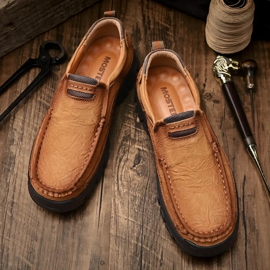 David - Herren Slipper mit rutschfester Sohle und Bequem-Passform
