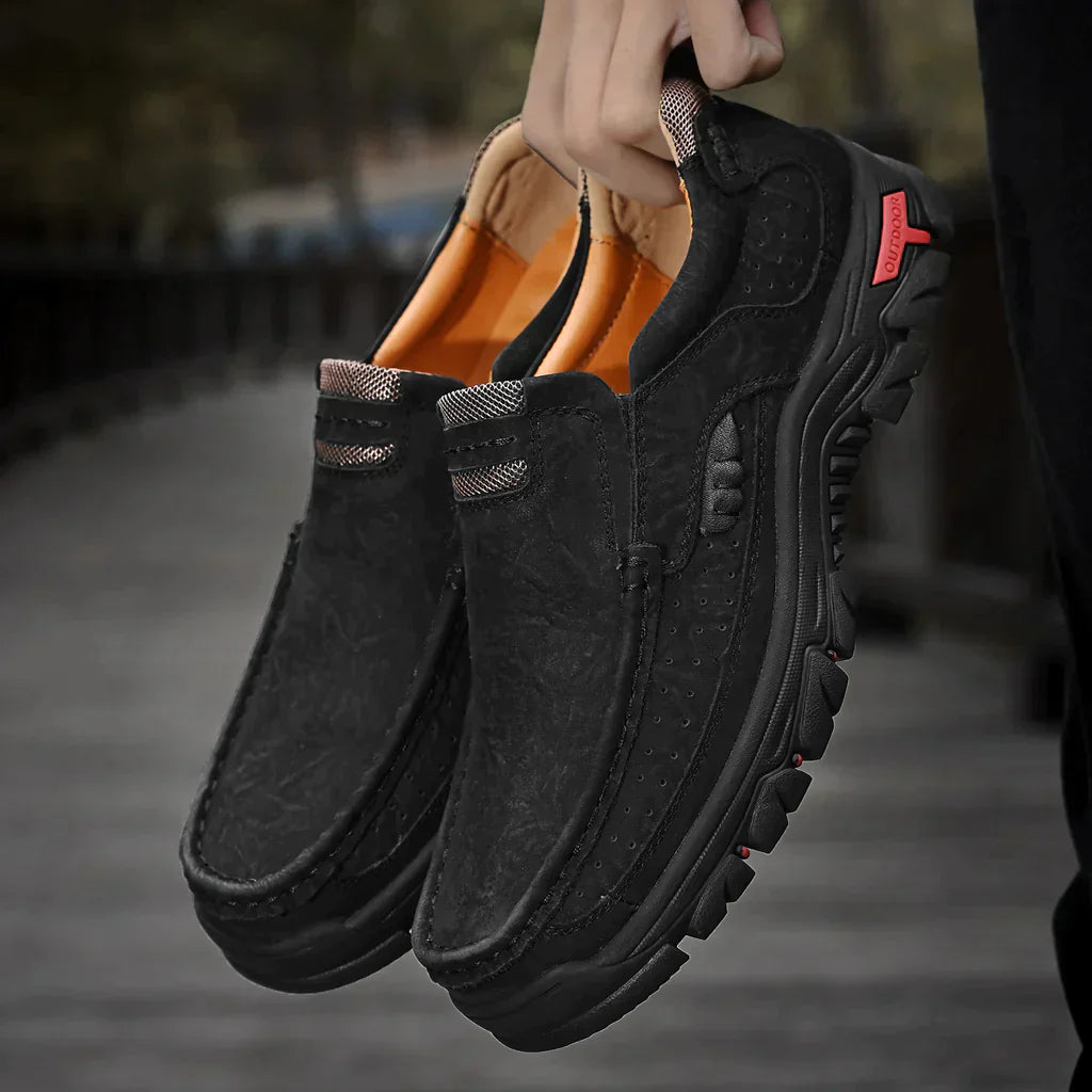 David - Herren Slipper mit rutschfester Sohle und Bequem-Passform