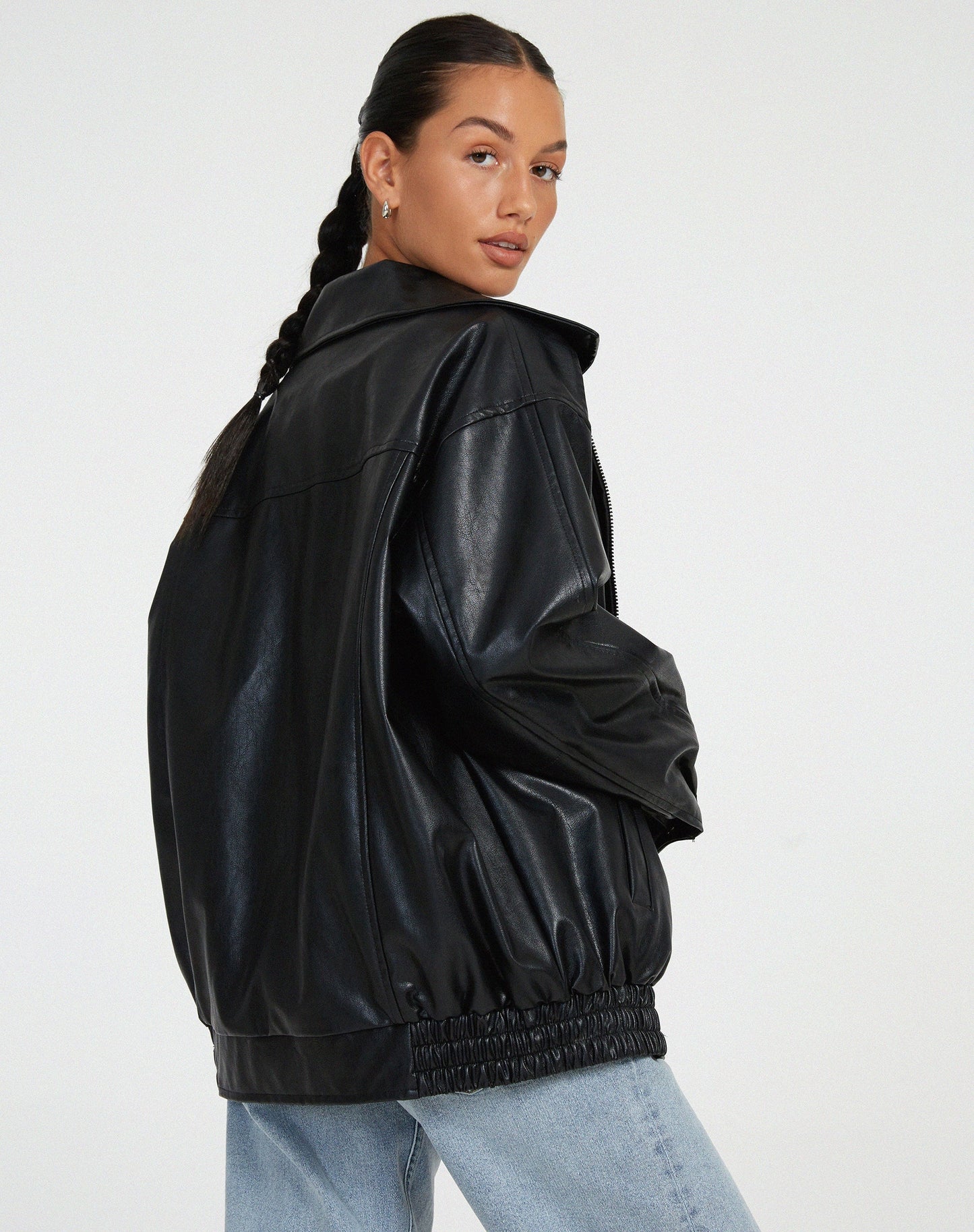 Siena – Oversize Kunstlederjacke Damen